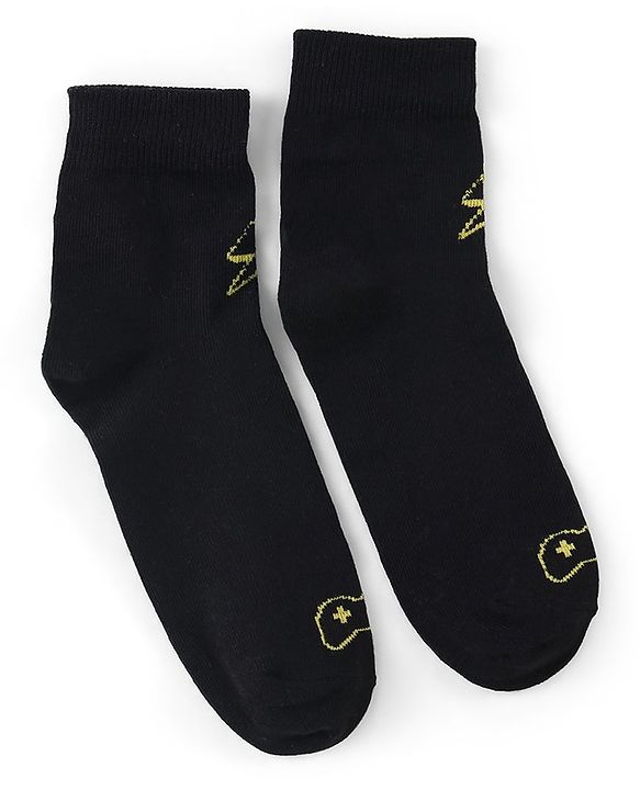 Pine Kids High Ankle Length Socks Text Print Pack of 3 - Multicolor
