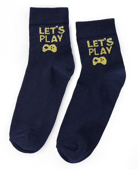 Pine Kids High Ankle Length Socks Text Print Pack of 3 - Multicolor