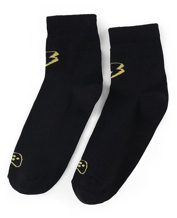 Pine Kids High Ankle Length Socks Text Print Pack of 3 - Multicolor