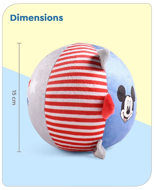 Babyhug Disney Mickey Soft Ball With Loops -  Circumference- 44 cm