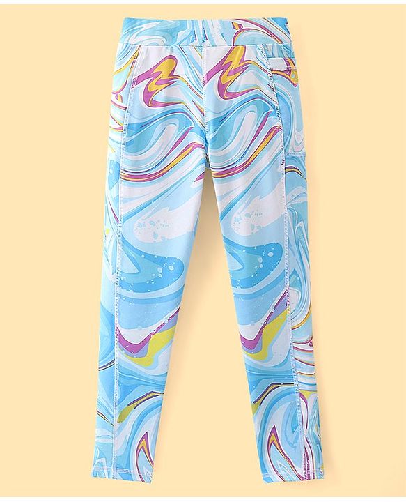 Pine Active Full Length Super Stretch Leggings Marble Print - Multicolour