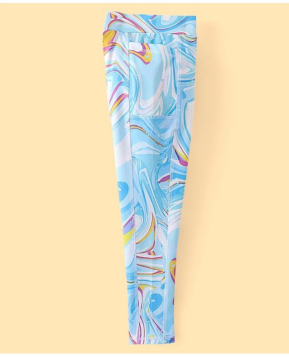 Pine Active Full Length Super Stretch Leggings Marble Print - Multicolour