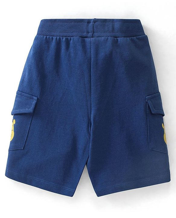Babyhug Disney 100% Cotton Single Jersey Half Sleeve T-Shirt & Shorts With Winnie The Pooh Graphics - Yellow & Blue