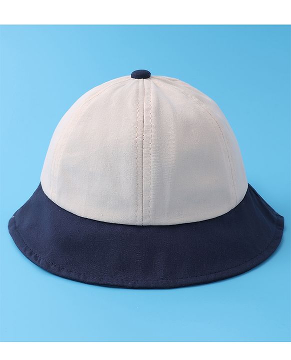 Babyhug Bucket Hat with Puppy Embroidery & Applique - Navy Blue