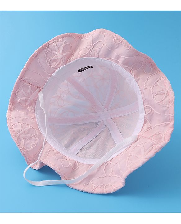Babyhug Bucket Hat  with Bow Applique - Pink