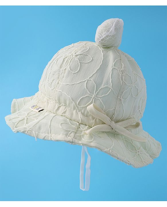 Babyhug Bucket Hat  with Bow Applique - Grey