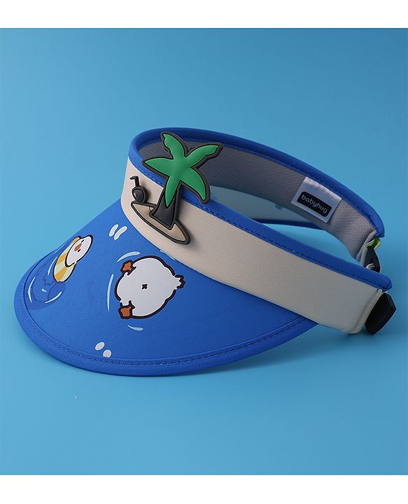 Babyhug Visor Cap with Duck Print  - Blue