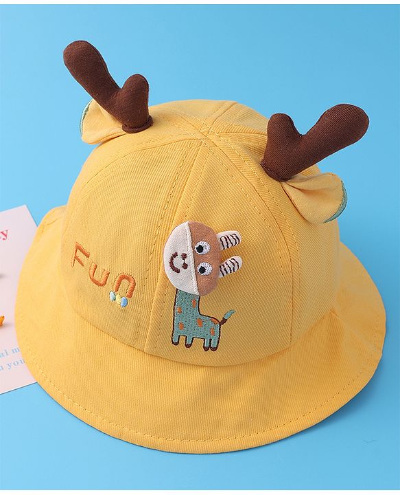 Babyhug Bucket Hat Giraffe Print - Yellow
