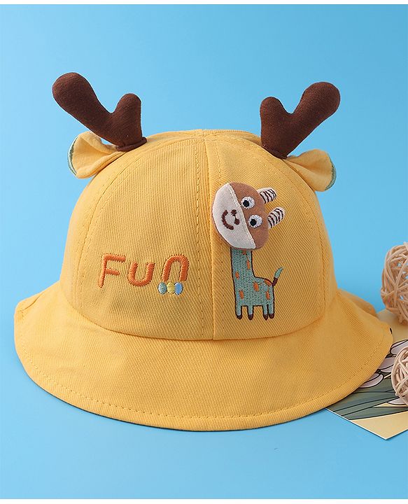 Babyhug Bucket Hat Giraffe Print - Yellow