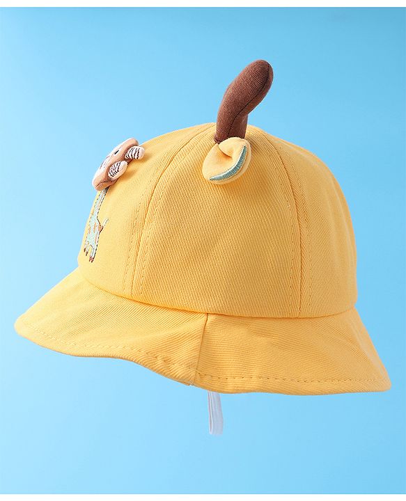 Babyhug Bucket Hat Giraffe Print - Yellow