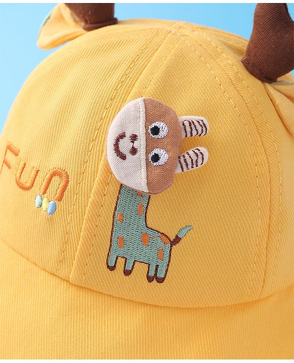 Babyhug Bucket Hat Giraffe Print - Yellow