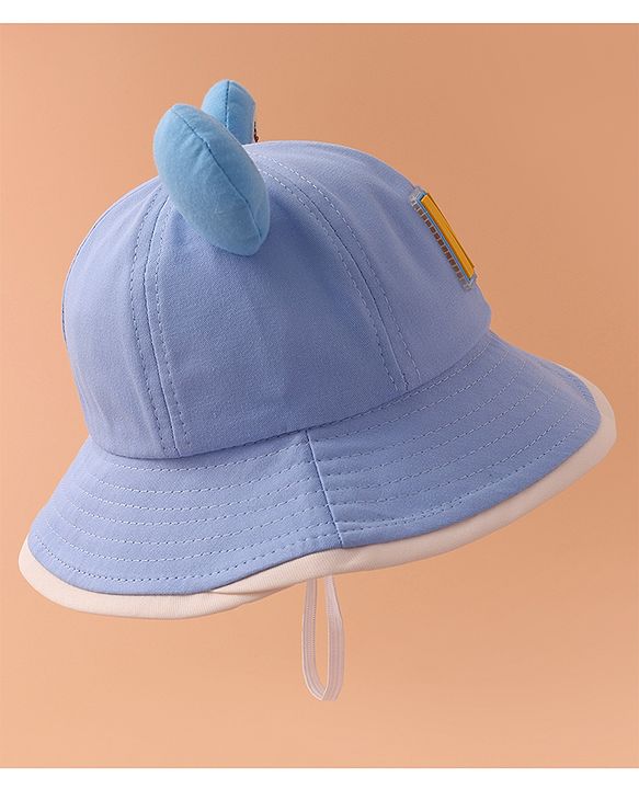 Babyhug Bucket Hat With Text Applique -Blue