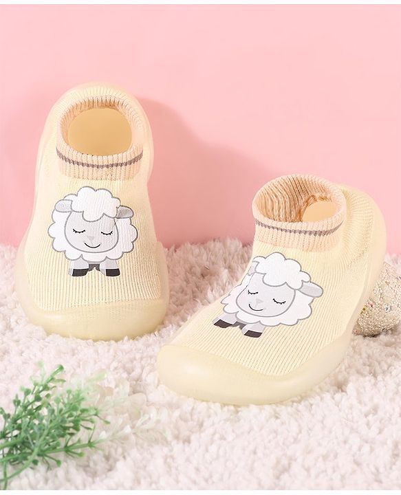 Cute Walk By Babyhug Socks Shoe With Doggy Print - Blue
