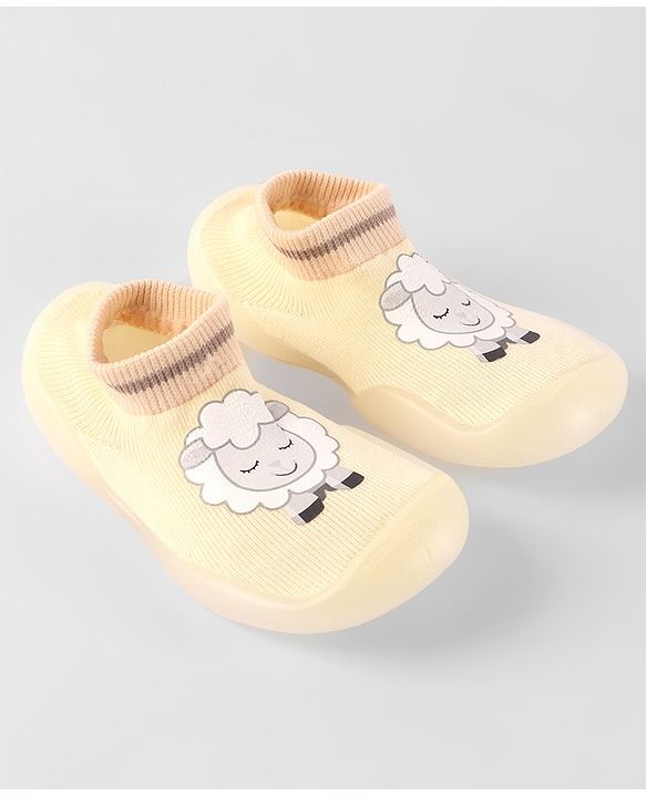 Cute Walk By Babyhug Socks Shoe With Doggy Print - Blue