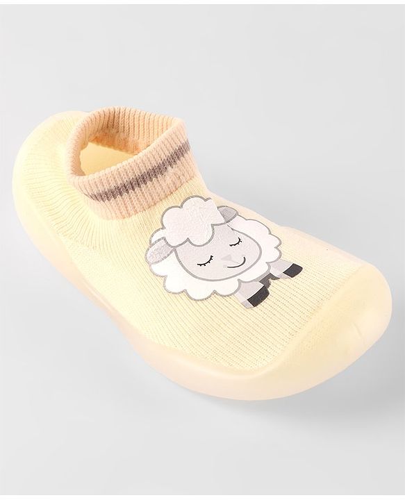Cute Walk By Babyhug Socks Shoe With Doggy Print - Blue