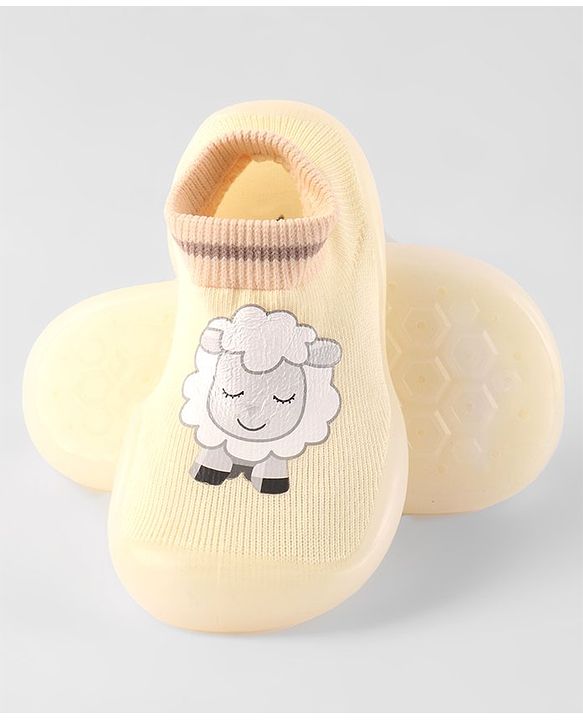 Cute Walk By Babyhug Socks Shoe With Doggy Print - Blue