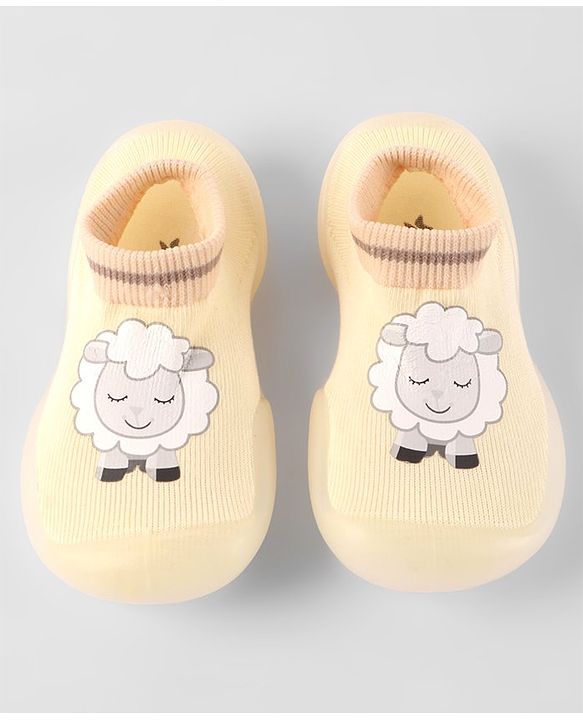 Cute Walk By Babyhug Socks Shoe With Doggy Print - Blue