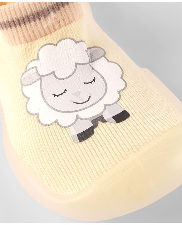 Cute Walk By Babyhug Socks Shoe With Doggy Print - Blue