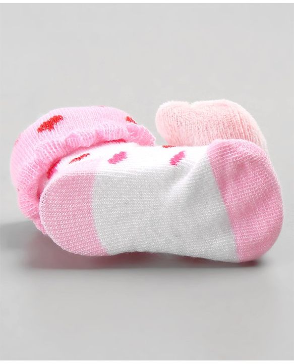 Cute Walk by Babyhug Sock Shoes with Bunny Applique -  Pink