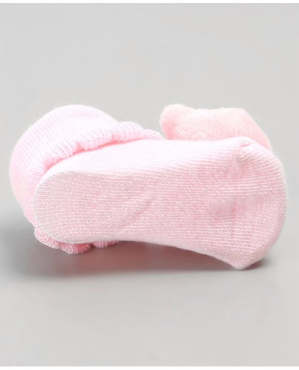 Cute Walk by Babyhug Sock Shoes with Cat Applique - Pink