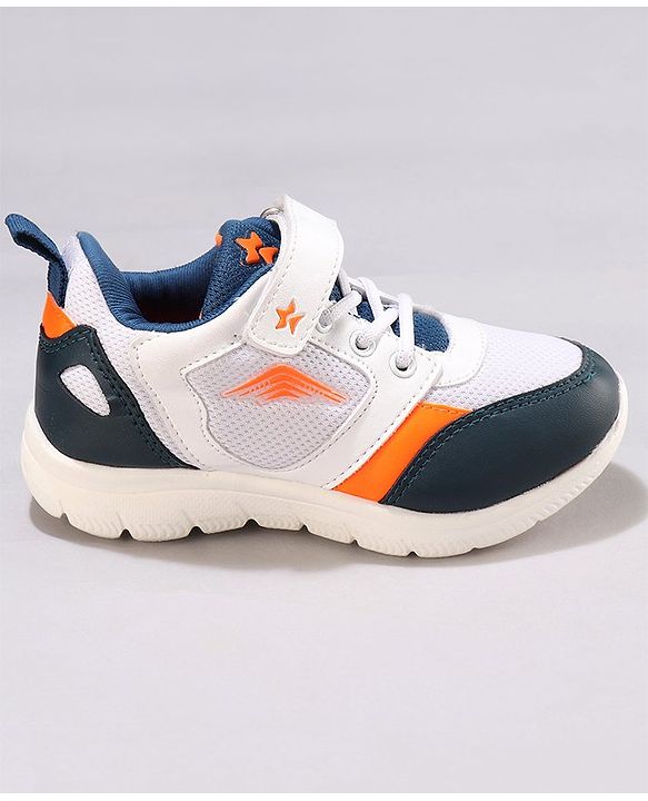 Cute Walk by Babyhug Sneakers with Velcro Closure - Black & Blue