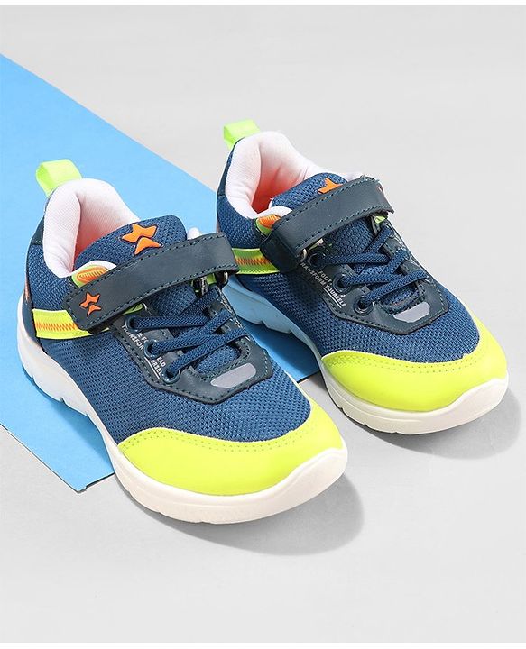 Cute Walk by Babyhug Sneakers  with Velcro Closure - Navy Blue