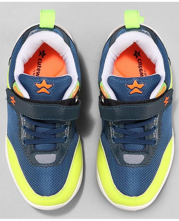 Cute Walk by Babyhug Sneakers  with Velcro Closure - Navy Blue