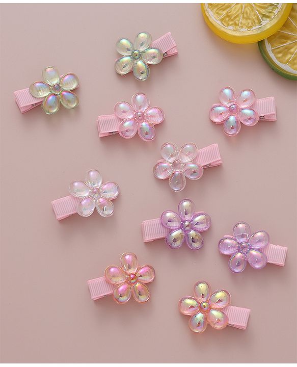 Babyhug Free Size Hair Pins & Clips Pack of 10 - Multicolor