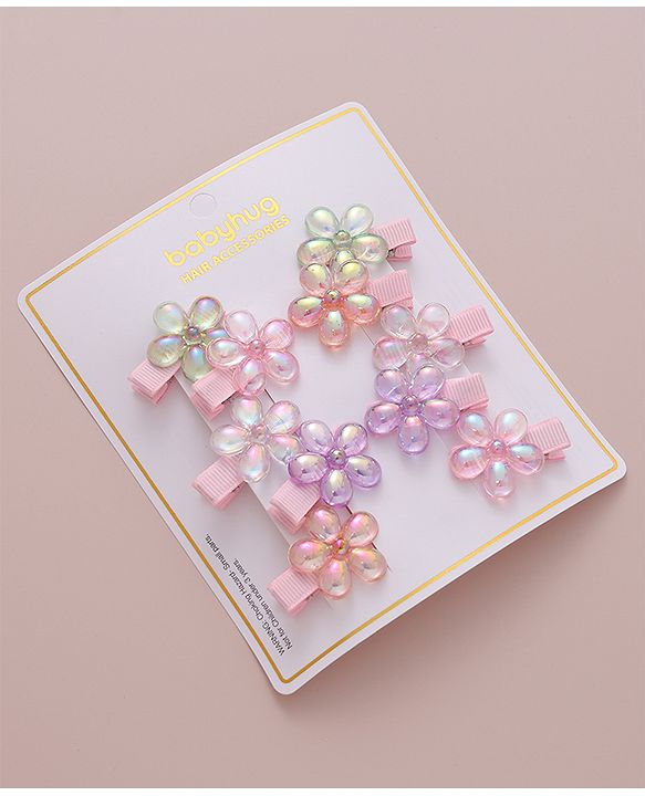 Babyhug Free Size Hair Pins & Clips Pack of 10 - Multicolor
