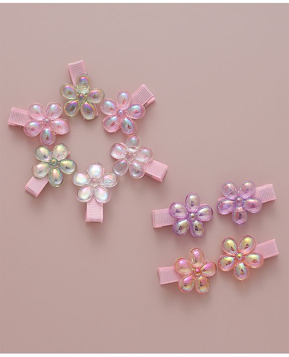 Babyhug Free Size Hair Pins & Clips Pack of 10 - Multicolor