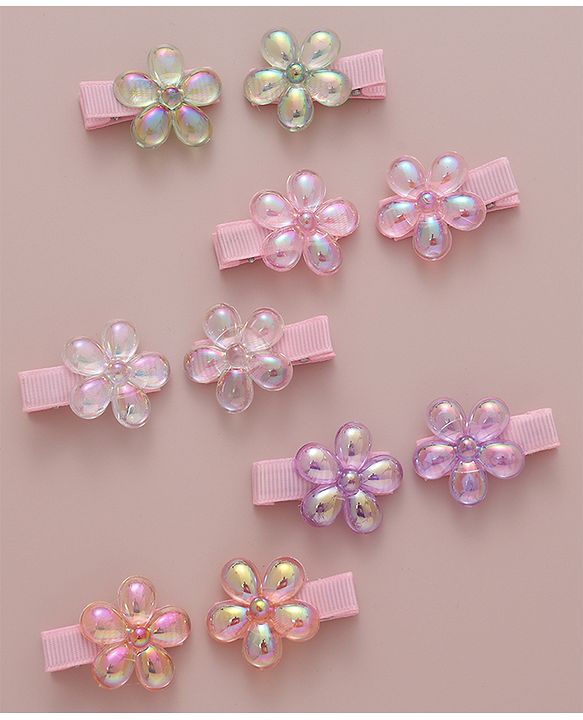 Babyhug Free Size Hair Pins & Clips Pack of 10 - Multicolor