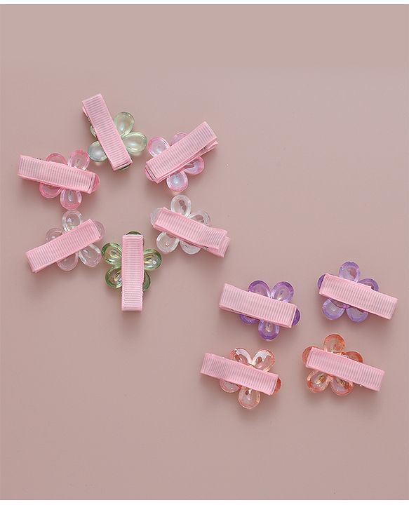 Babyhug Free Size Hair Pins & Clips Pack of 10 - Multicolor
