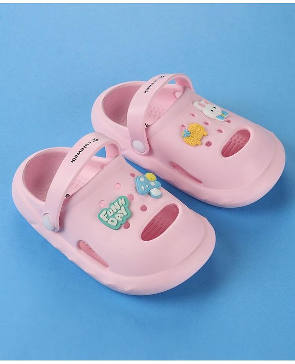 Cute Walk by Babyhug Slip on Clogs with Strap - Pink