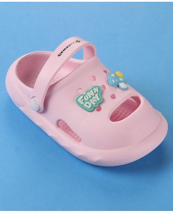 Cute Walk by Babyhug Slip on Clogs with Strap - Pink