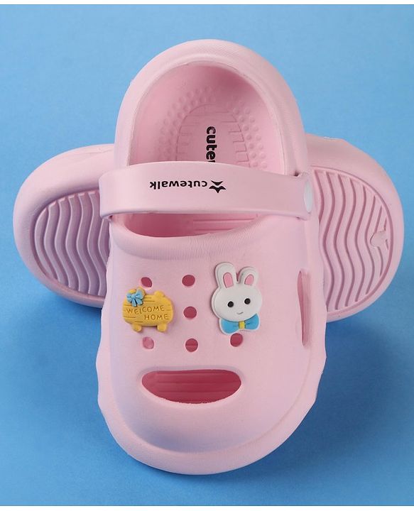 Cute Walk by Babyhug Slip on Clogs with Strap - Pink
