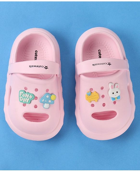 Cute Walk by Babyhug Slip on Clogs with Strap - Pink