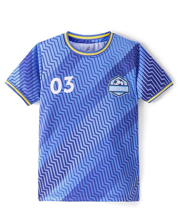 Pine Active Half Sleeves All Over Printed T-Shirt and Shorts Set - Blue