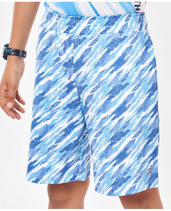 Pine Active Super Stretch Printed Cycling Shorts - Blue