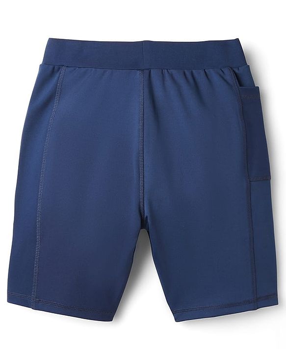Pine Active Super Stretch Solid Cycling Shorts - Navy Blue