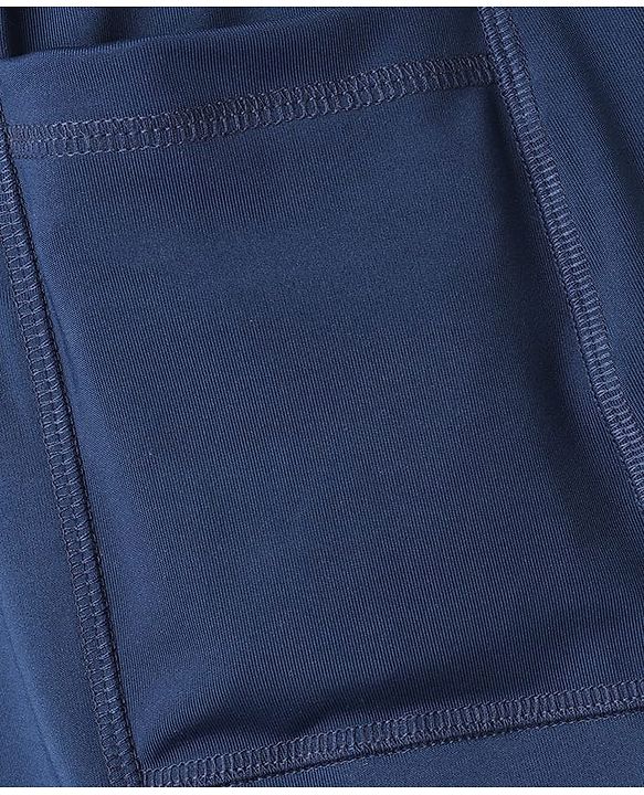 Pine Active Super Stretch Solid Cycling Shorts - Navy Blue