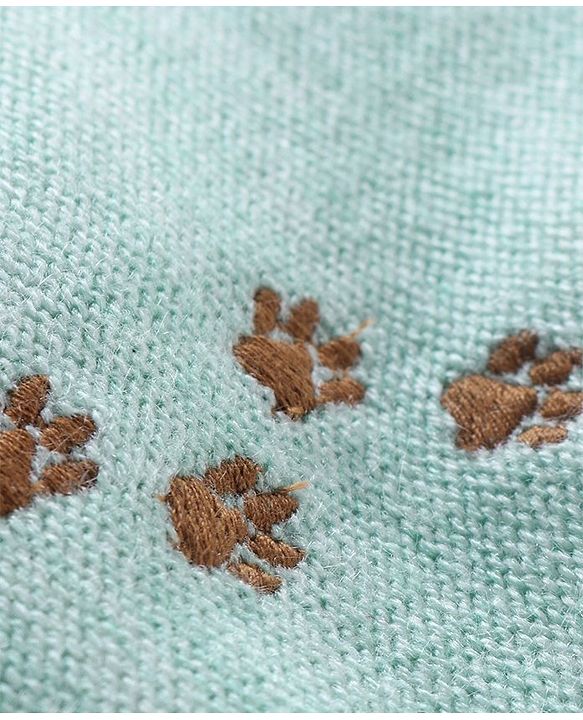 Babyhug Knitted Full Sleeves Front Open Hooded  Sweater with Bear  Design - Mint