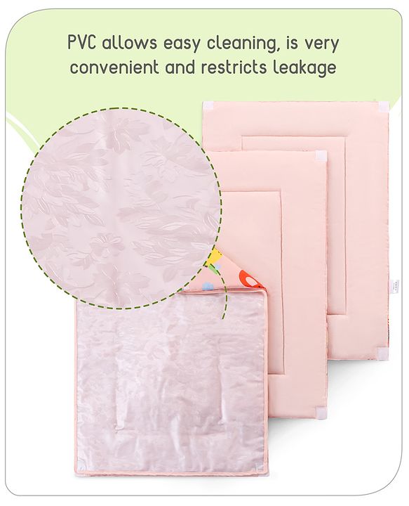 Babyhug Multi Purpose Baby Mat With Rainy Day Theme Print Set Of 3 - Light Beige