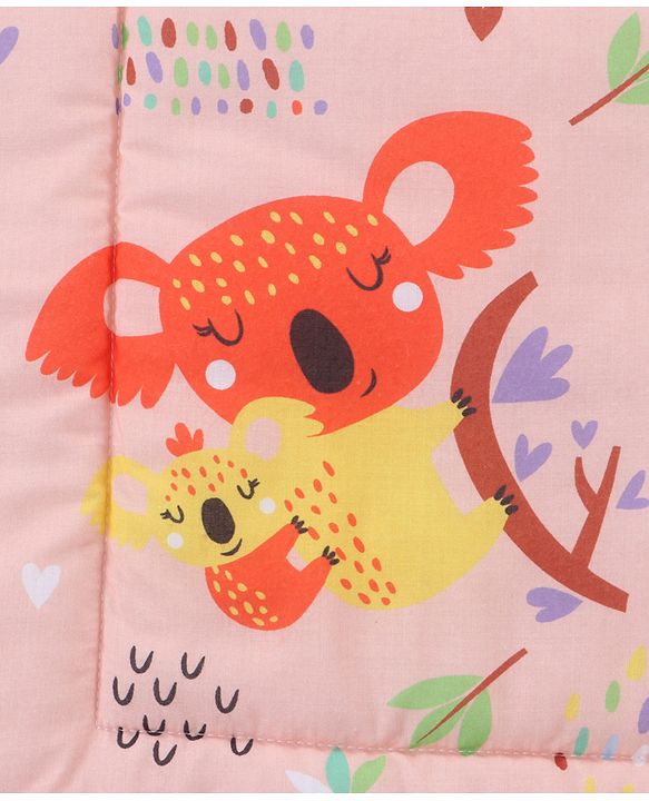 Babyhug Multi Purpose Baby Mat With Rainy Day Theme Print Set Of 3 - Light Beige