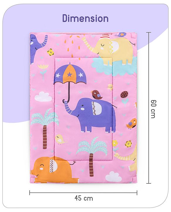 Babyhug Multi Purpose Baby Mat With Rainy Day Theme Print Set Of 3 - Light Beige