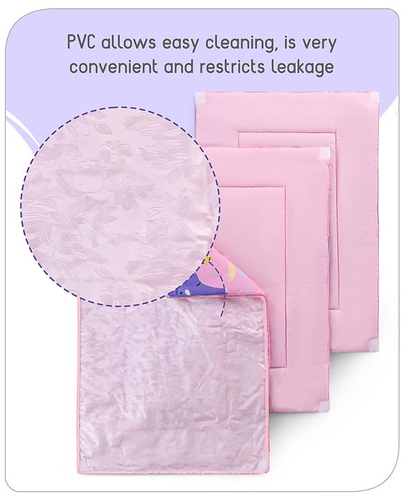 Babyhug Multi Purpose Baby Mat With Rainy Day Theme Print Set Of 3 - Light Beige