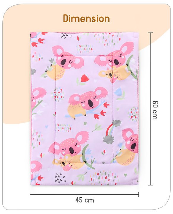 Babyhug Multi Purpose Baby Mat With Rainy Day Theme Print Set Of 3 - Light Beige