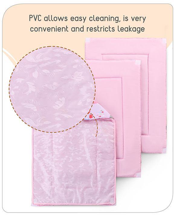 Babyhug Multi Purpose Baby Mat With Rainy Day Theme Print Set Of 3 - Light Beige