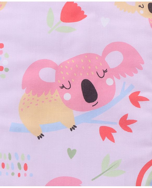 Babyhug Multi Purpose Baby Mat With Rainy Day Theme Print Set Of 3 - Light Beige