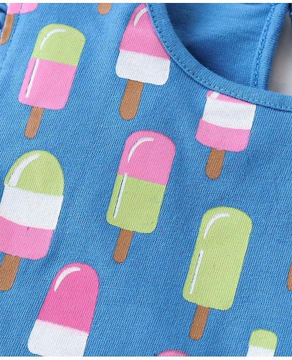 Babyhug Cotton Half Sleeves T-Shirts With Polka Dots & Ice-Cream Graphics Pack of 3 - Multicolor