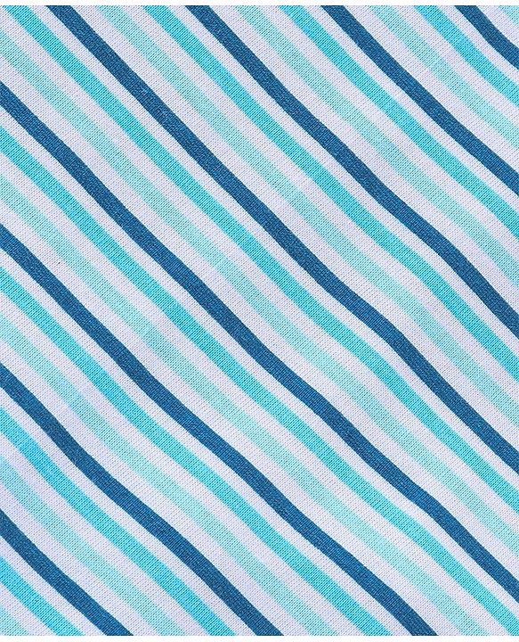 Babyhug 100% Cotton Knit Sleeveless Striped Sando - Blue
